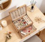 Addreen Wooden Jewelry Box for Women Rustic Farmhouse Organizer with Drawer Storage for Rings Earrings Necklace Bracelet - Image 2