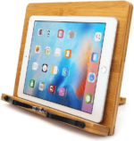 Adjustable Lightweight Book Stand Tray with Paper Clips Portable and Sturdy Laptop Desk for Cookbook Reading