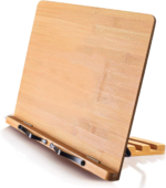 Adjustable Lightweight Book Stand Tray with Paper Clips Portable and Sturdy Laptop Desk for Cookbook Reading - Image 2