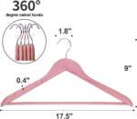 American Red Cedar Wood Suit Hangers 30 Pack 360° Swivel Hook Smooth Surface Slim Coat Hangers Great Closet Refresh - Image 2