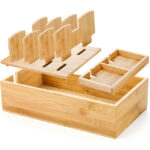Bamboo Charging Station-Lightweight Design Tabletop Mount for Desktop Docking Multiple Devices Cell Phones Watches - Image 3