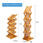 Bamboo Foldable Magazine Rack Adjustable 2 Heights A3 Brochure Display Stand Portable Catalog Stand for Exhibition Store - Image 3