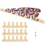 Bamboo Loom Knitting Wooden Knitting Loom Kit with Assembly Tools DIY Braiding Tool for Home Decoration Living Room Furniture