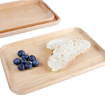 Bamboo Plates for Dinner Bamboo Serving Plattes for Breakfast Fruit Tea Kitchen Snack Tray Charger Plates & Dishes Addreen