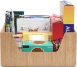 Bamboo Storage Box Open Front Stackable Bin Organizer Rectangle 14 X 11 X 6.5 Inches for Kitchen Pantries Cabinets Countertops - Image 2