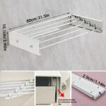 Bathroom Metal Towel Rack Foldable & Extendable Clothes Rack Wall Mounted Single Tier Storage Shelf Towel Holder Wholesale - Image 2
