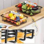 Bestselling Metal Kitchen Rack Standing Type Fruit Basket Desktop Snack Organizer Countertop Storage Bin Multi-Tier Detachable - Image 3