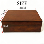 Black Walnut Lacquer Finish Fine Flannel Japanese Style Rectangle High-end Portable Wood Jewelry Box for Necklace Ring Storag - Image 3