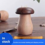 Creative Retro Mushroom Toothpick Box Stocked Model 241220 Household High-End Walnut Wood Exquisite Cute Chinese Style Vintage - Image 2