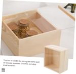 Customized Size Wooden Storage Boxes & Bins with Sliding Transparent Acrylic Lid for Jewelry Gift Craft Packaging - Image 3