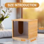 Eco-friendly Bamboo Lid Face Towel Holder Box Customized Color Logo Modern Design for Cosmetic Facial Towel Storage Bathroom - Image 2