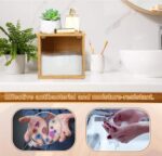 Eco-friendly Bamboo Lid Face Towel Holder Box Customized Color Logo Modern Design for Cosmetic Facial Towel Storage Bathroom - Image 3