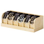 Factory Direct Double Tier Bamboo Storage Box Multicompartment Organizer Drawer for Tools Wall Mounted Polished Wood Discount