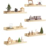 Floating Shelves Wall Mounted Wood Shelf Set Customized Heavy Duty for Bedroom Living Room Bathroom Kitchen Office Decor Storage