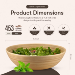 Handmade Bamboo Salad and Party Snack Bowl Eco-Friendly Modern Oval Design Polished Wooden Bowl for Multi-Purpose Use - Image 3