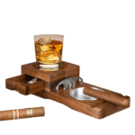 Handmade Modern Solid Wood Ashtray Windproof Portable Square Cigar Drawer Whiskey Cup Holder Nice Packaging for Smoking - Image 2