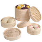 High Quality Addreen Chinese Traditional Bamboo Steamer with Pot Cover 3L Capacity 2 Layers Pot Holder-Wholesale Manufacturers - Image 2