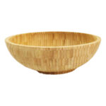 Hot-Sale Addreen Solid Bamboo Wood Salad Bowl Customized Polished Plastic Coated Rectangle Square Design Eco-Friendly Modern