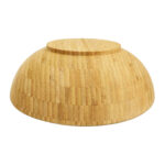 Hot-Sale Addreen Solid Bamboo Wood Salad Bowl Customized Polished Plastic Coated Rectangle Square Design Eco-Friendly Modern - Image 2