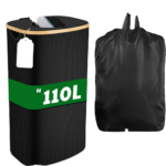 Modern 110L Bamboo Foldable Bottle Organizer Injection Technics Collection Container Lid PP Storage Boxes Bin