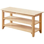 Modern 31.5" Solid Wood Multi-functional Storage Bench with Elegant Panel Design for Living Room Shoe Rack - Image 3