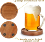 Modern Acacia Wood Coasters for Home Dining Table Decor Cute Beer Bar Drink Cup Holder Wooden Storage Trays for Coffee Table - Image 3