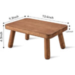 Modern Anti-Slip Wooden Step Stool Multi-Application Footstool for Living Room Bedroom Babies 1-step Household Sundries stool - Image 2