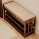 Modern Eco-Friendly Shoe Rack and Storage Bench for Entryway 2-Tier Upholstered Shoe Organizer with Cushion Compact Bench - Image 2
