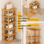 Modern Home Furniture Space-Saving Under-Desk Shoe Rack with 1 Shelf Living Room Storage for Dormitory - Image 2