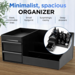 Modern Plastic Cologne Organizer for Men Rectangle Stand Shelves for Bathrooms Vanities Storage Bathrooms Organizers for - Image 2