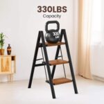 Modern Simple Customized Color Step Ladder Stool Lightweight Folding Design Anti-Slip Wide Pedal 330lbs Capacity Home Stool - Image 3