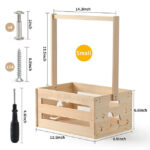 Newborn Baby Closet & Storage Basket Wooden Baby Shower Crate with Wall Sign Pregnancy Gifts for Boy Girl Clothing Hamper Handle - Image 2