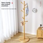 Office Indoor Autumn Winter Solid Wood Modern Five Layers 38x153cm Coat Rack Floor Bedroom Hanger Household Vertical Clothes - Image 2