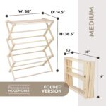 Pennsylvania Woodworks Premium American Maple Floor Mount Clothes Drying Rack Handcrafted Solid Wood Construction Collapsible - Image 2