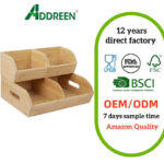 Potato Onion Food Container Storage Bin Country Style Kitchen Counter Ventilated Stackable Bamboo Organizer Baskets Handles