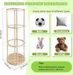 Rotatable Modern Wooden Stuffed Animal Storage Turntable Elastic Band 5-Layer Floor Type Easy Install Cute Storage Holders - Image 2