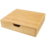 SINCERE Bamboo 2-Drawer Desk Organizer Assembled Tabletop Storage Organization Box for Office Home Toiletries Vanity Supplies No