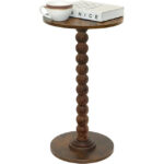 Small Round Solid Wood Coffee Table with Modern Design and Customizable Color for Living Room Bedroom Office Home Furniture