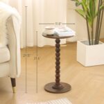 Small Round Solid Wood Coffee Table with Modern Design and Customizable Color for Living Room Bedroom Office Home Furniture - Image 2