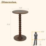 Small Round Solid Wood Coffee Table with Modern Design and Customizable Color for Living Room Bedroom Office Home Furniture - Image 3