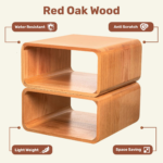 Stackable Bamboo Cube Shelves Modular Open Storage Cubes for Living Room & Office 100% Solid Bamboo Display Cubes - Image 3