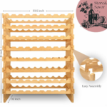 Stackable Foldable Bamboo Wine Rack 108 Bottles Freestanding Modern Wine Storage & Display Rack Floor Standing Home Bar Cellar - Image 3