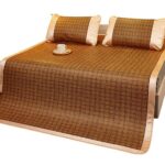 Summer Bamboo and Rattan Cooling Foldable Breathable Sleeping Mat-Traditional Design Single Double Queen Size