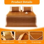 Summer Bamboo and Rattan Cooling Foldable Breathable Sleeping Mat-Traditional Design Single Double Queen Size - Image 3
