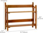 Teak Wood Floating Shelves Bathroom Wall-Mounted 2 Shelves 17 Inches Thick Modern Easy to Clean Durable - Image 3