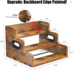 Three-Layer Wooden Movable Storage Rack for Kitchen Wine and Plant Display - Image 3