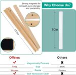 Upgraded Rectangular Mahjong Racks Set 4 Trays Wooden Holders Magnetic Pushers Dominoes (Includes Magnetically Attached Pushers) - Image 2