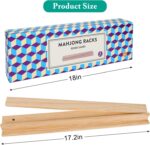 Upgraded Rectangular Mahjong Racks Set 4 Trays Wooden Holders Magnetic Pushers Dominoes (Includes Magnetically Attached Pushers) - Image 3