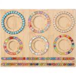 Wholesale Addreen Bamboo Bead Layout Board Multi Size Circle Bracelet Making Tray Jewelry Beading Design Board 3-6L DIY Jewelry