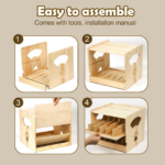 Wholesale Multi-functional Bamboo Wood Pet Snack Storage Cabinet Factory Direct Supply Multi Grid Sealed Jar Storage Rack - Image 3